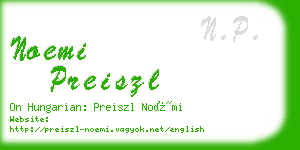 noemi preiszl business card